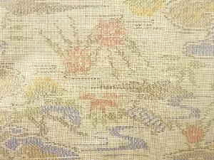 アンティーク　ヱ霞に絣柄織り出し本場大島紬着物